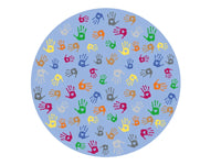 Ronde Speelmat 200 cm – Met Rode, Blauwe, Groene en Gele Handjes