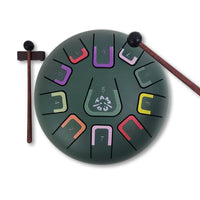 TAMBÚ 8 – 11-tonen Handpan Drum – Wild Jungle (mat diepgroen)
