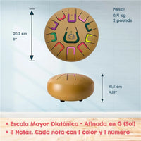 TAMBÚ 8 – 11-tonen Handpan Drum – Golden Stars (mat goud)