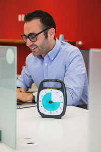 Time Timer® PLUS 120 Minuten – Make Time Edition | Zwart met Blauwe Schijf