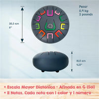 TAMBÚ 8 – 11-tonen Handpan Drum – Deep Space (mat antraciet)
