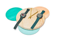 Time Timer® Watch Large – Donkergroen + wisselbandje Baltic Blue