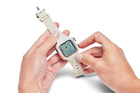 Time Timer® Watch Small – Wit + wisselbandje Caribbean Blue