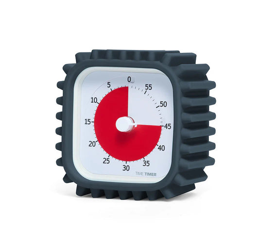 Time Timer® MOD Education Edition – 60 minuten - Charcoal  + Tread Protect Case – de stoere, valbestendige set