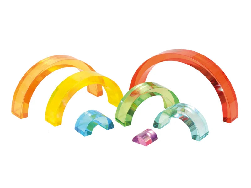 Regenboog acryl bogen – kleurrijk bouwen, kijken en ontdekken