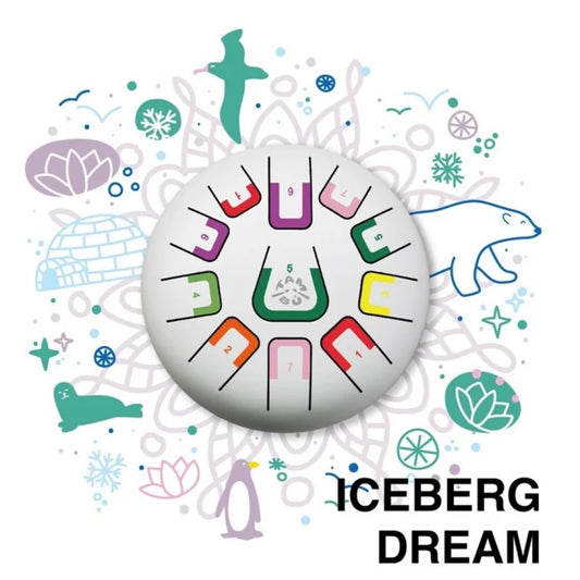 TAMBÚ 8 – 11-tonen Handpan Drum – Iceberg Dream (mat wit)