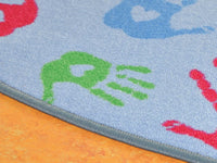 Ronde Speelmat 200 cm – Met Rode, Blauwe, Groene en Gele Handjes