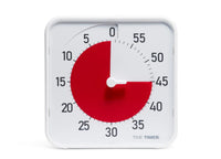 Time Timer® Original Medium – Wit met Rode Schijf | Visuele Timer 60 Minuten