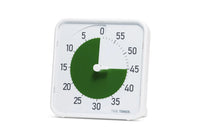 Time Timer® Original Medium – Wit met Groene Schijf | Visuele Timer 60 Minuten