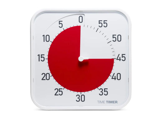 Time Timer® Original Large – Wit met Rode Schijf | Visuele Timer 60 Minuten