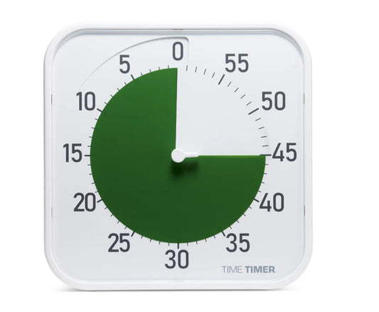 Time Timer® Original Large – Wit met Groene Schijf | Visuele Timer 60 Minuten