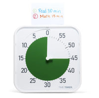 Time Timer® Original Large – Wit met Groene Schijf | Visuele Timer 60 Minuten