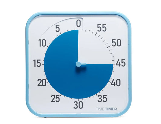 Time Timer® Original Large – Wit met Blauwe Schijf | Visuele Timer 60 Minuten