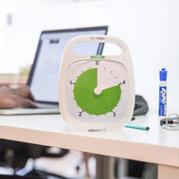 Time Timer® PLUS 5 Minuten – Wit met Groene Schijf | Compacte Visuele Timer