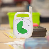 Time Timer® PLUS 5 Minuten – Wit met Groene Schijf | Compacte Visuele Timer