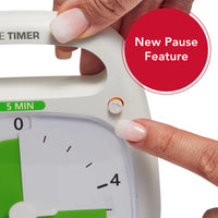 Time Timer® PLUS 5 Minuten – Wit met Groene Schijf | Compacte Visuele Timer