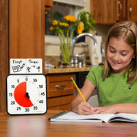 Time Timer® Original Medium – Zwart met Rode Schijf | Visuele Timer 60 Minuten