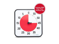 Time Timer® Original Medium – Zwart met Rode Schijf | Visuele Timer 60 Minuten