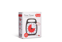 Time Timer® PLUS 60 Minuten – Zwart met Rode Schijf | Draagbare Visuele Timer