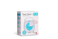 Time Timer® PLUS 20 Minuten – Wit met Blauwe Schijf | Draagbare Visuele Timer
