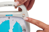 Time Timer® PLUS 20 Minuten – Wit met Blauwe Schijf | Draagbare Visuele Timer