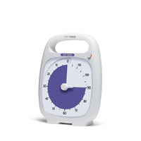 Time Timer® PLUS 120 Minuten – Wit met Paarse Schijf | Visuele Timer voor Langere Taken