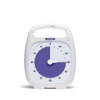Time Timer® PLUS 120 Minuten – Wit met Paarse Schijf | Visuele Timer voor Langere Taken