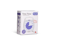 Time Timer® PLUS 120 Minuten – Wit met Paarse Schijf | Visuele Timer voor Langere Taken