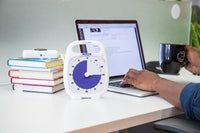 Time Timer® PLUS 120 Minuten – Wit met Paarse Schijf | Visuele Timer voor Langere Taken