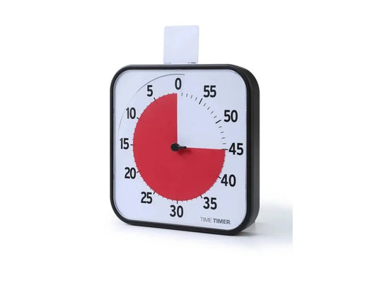 Time Timer® Original Large – Zwart met Rode Schijf | Visuele Timer 60 Minuten