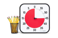 Time Timer® Original Large – Zwart met Rode Schijf | Visuele Timer 60 Minuten