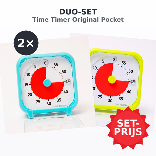 Time Timer® Pocket Speciale Pocket Duo – Turquoise & Lime Green (voordeelset)