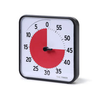 Time Timer® Original Medium – Zwart met Rode Schijf | Visuele Timer 60 Minuten