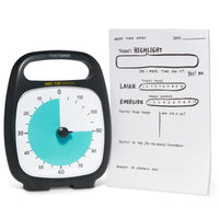 Time Timer® PLUS 120 Minuten – Make Time Edition | Zwart met Blauwe Schijf